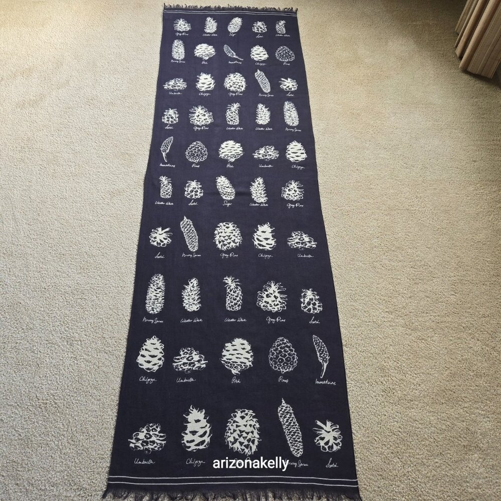 NWOT Madewell Wool Scarf Pinecone Varieties--Biology Dendrology Forestry *RARE* - Picture 2 of 11